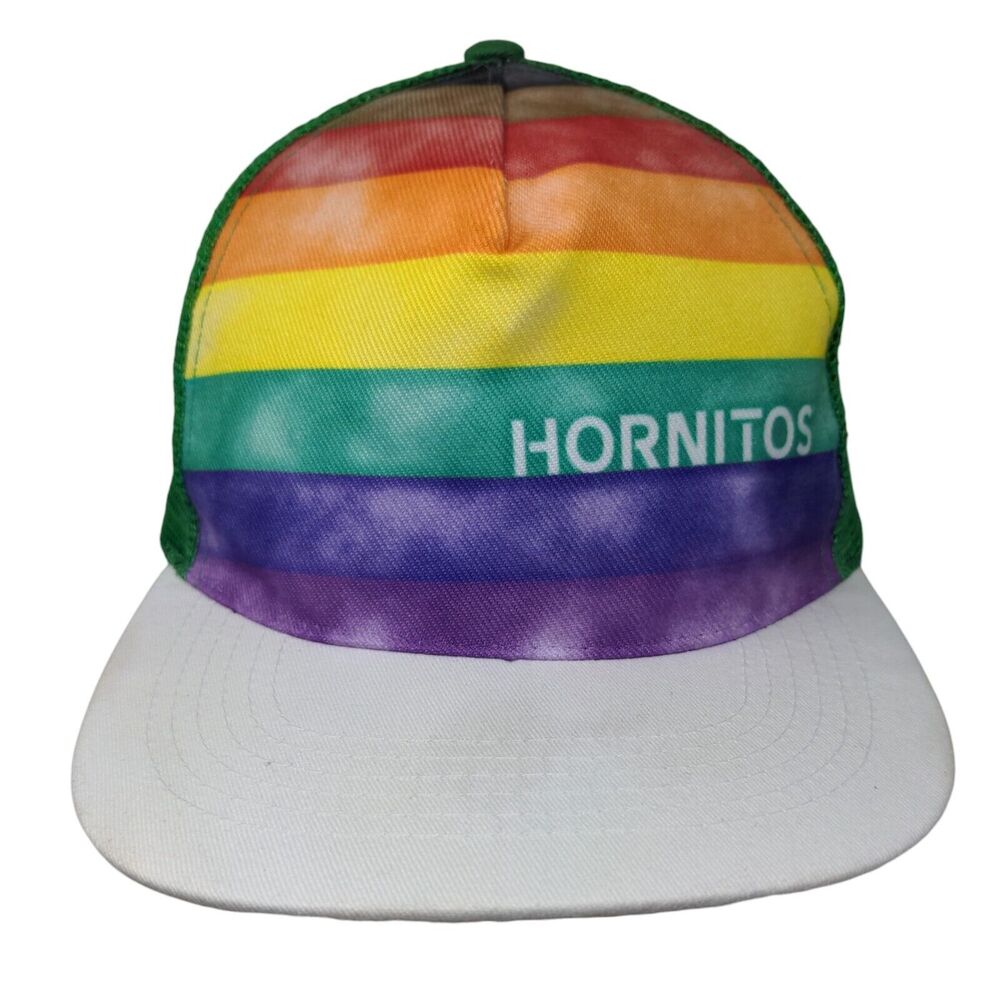Hornitos Snapback Mesh Back Trucker Hat Multi One Size Rainbow Pride
